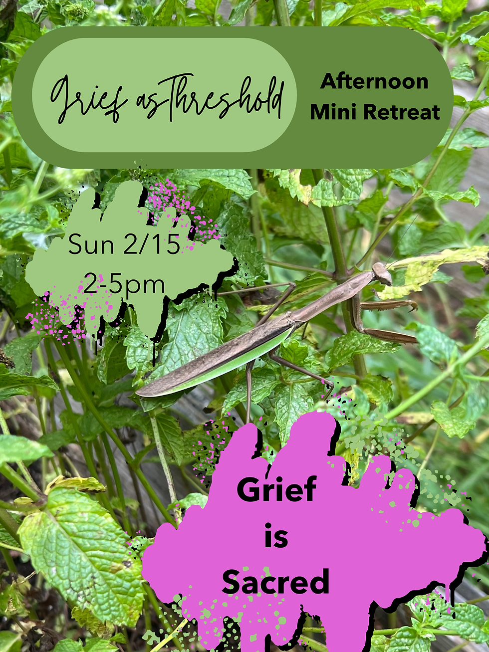 Grief as a Threshold: afternoon mini retreat