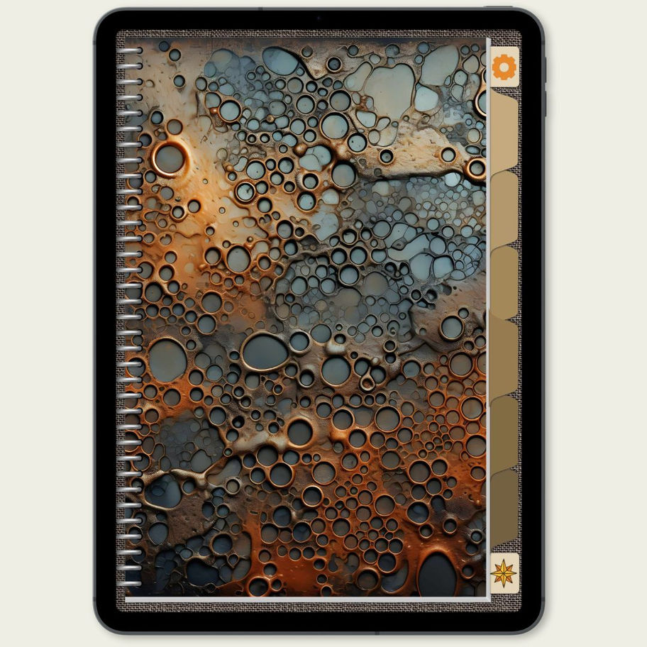 Caderno Digital Forged Iron - 6 Abas - 6 Templates - aba4