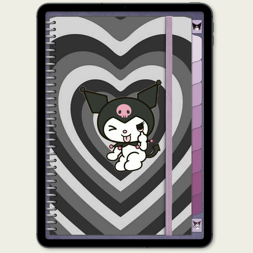 Caderno Digital Kuromi – 8 Abas - Capa