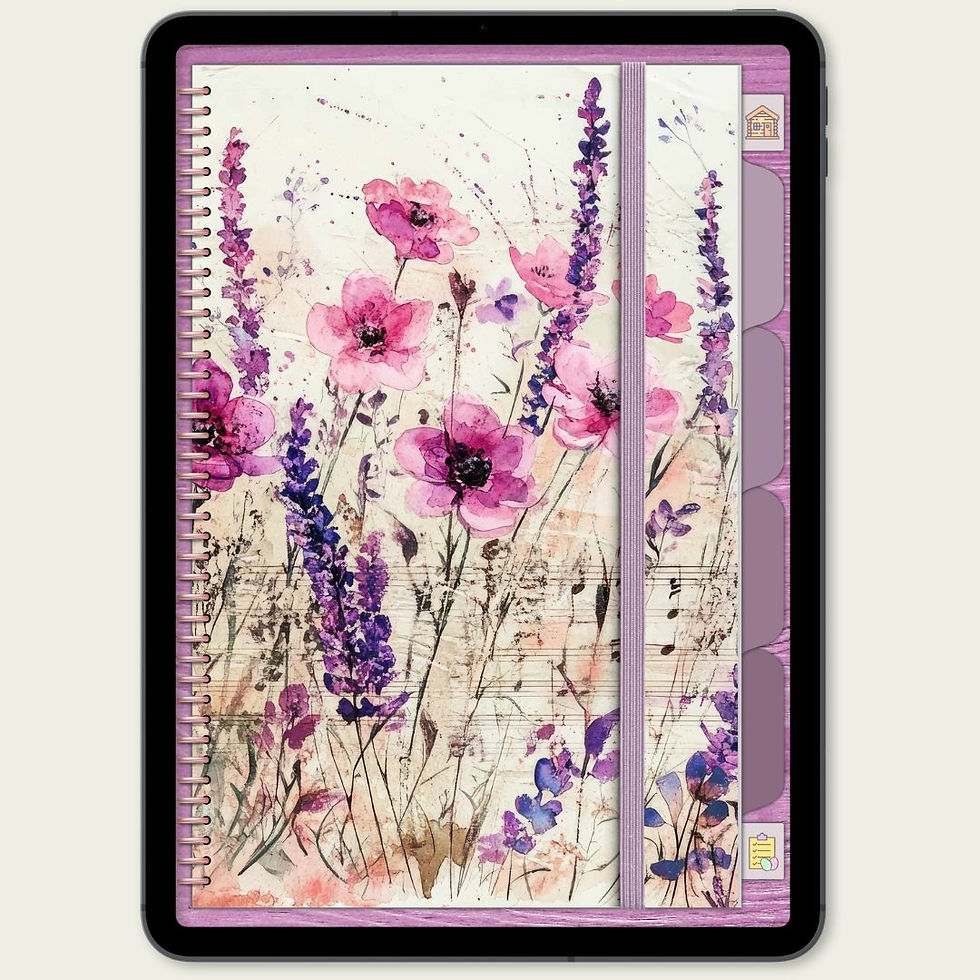Caderno Digital Boho Chic - 4 Abas - capa