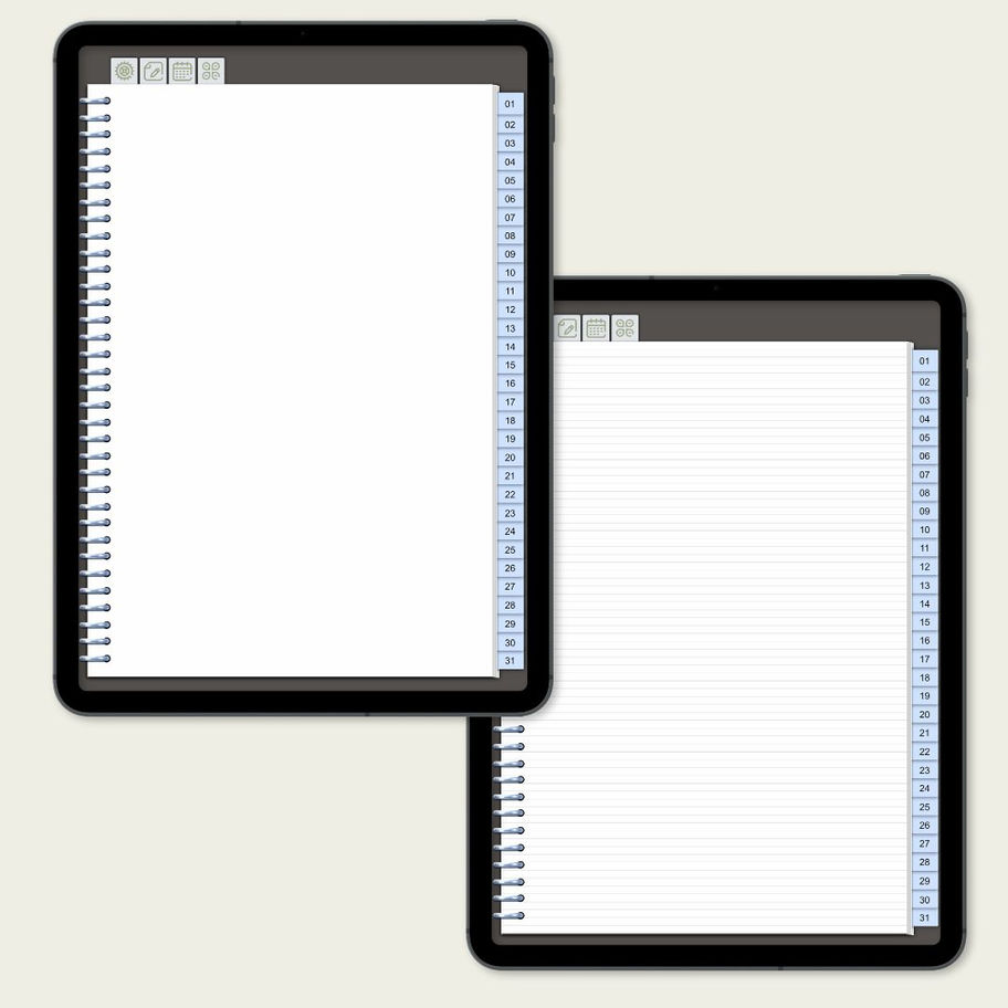 Planner Diário Rainbow Flower - templates 1-2