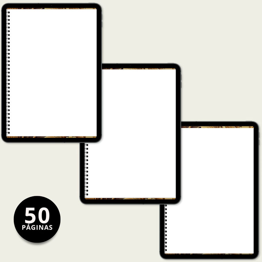 Caderno Digital Tooled Sun Salutation - 50 Folhas - templates