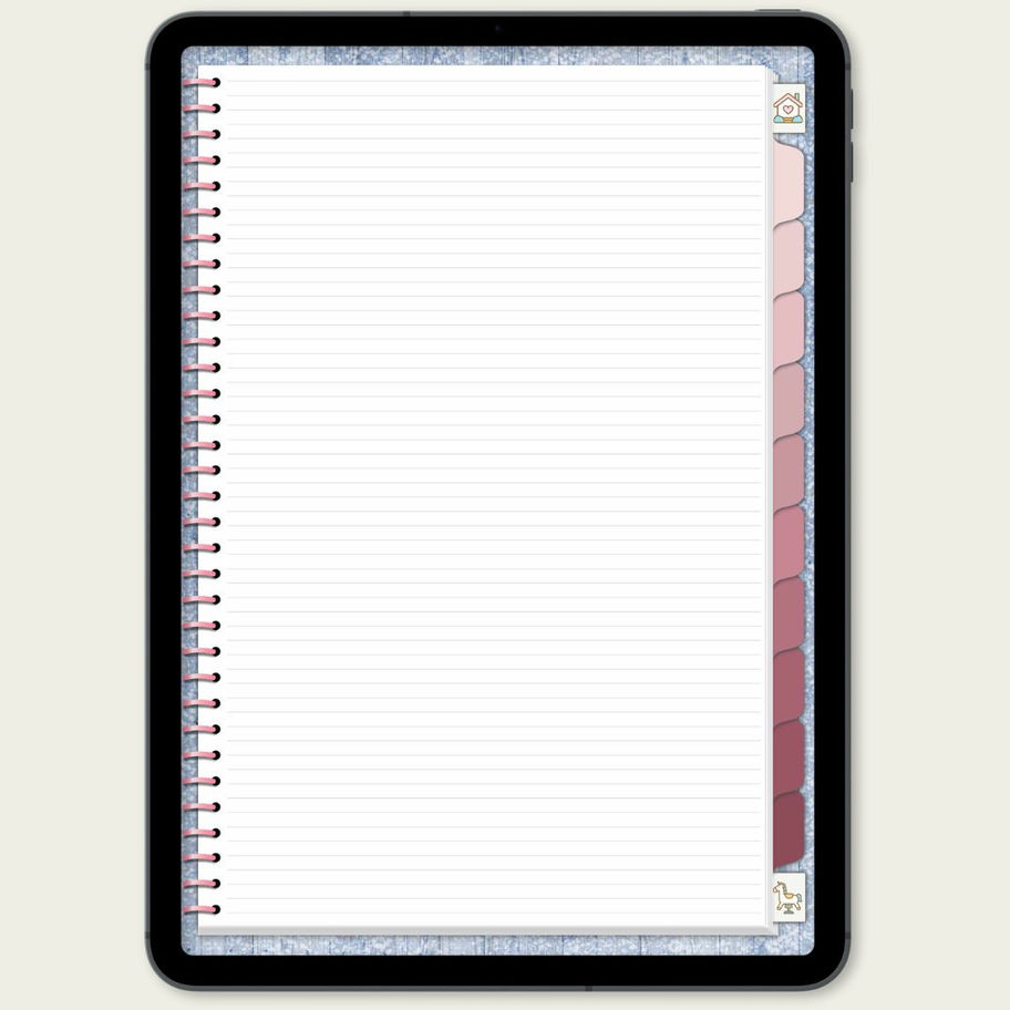 Caderno Digital Cinnamoroll - 10 Abas - template linha