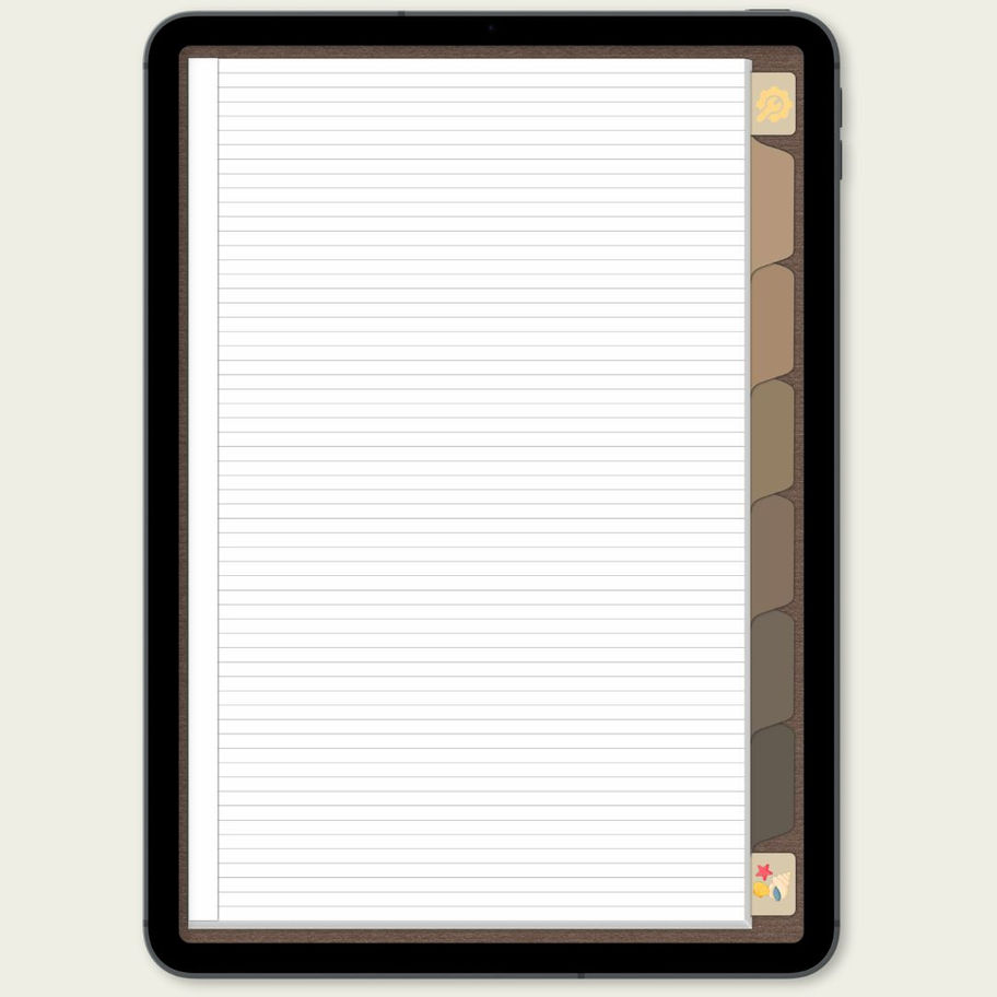 Caderno Digital Easy To Fall - 6 Abas - 6 Templates - linha fina