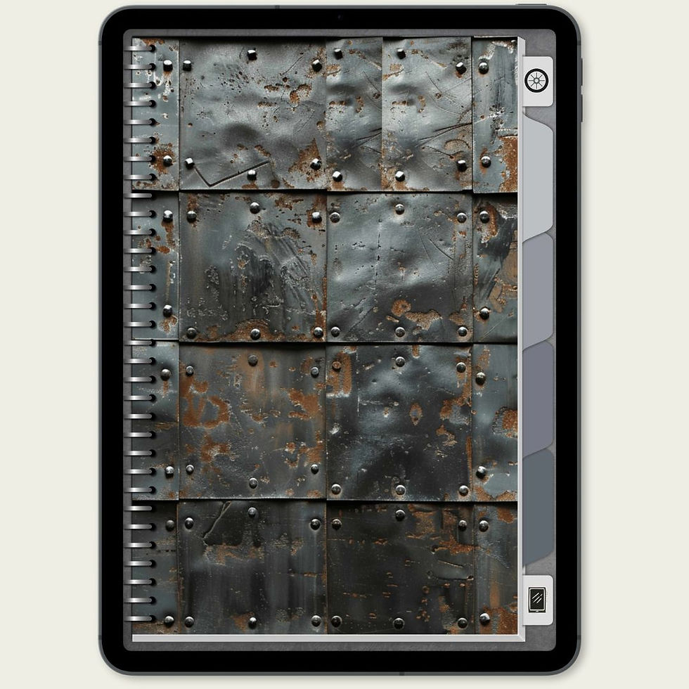 Caderno Digital Rustic Metal Wall - capa