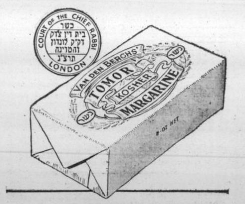 1933 Tomor Kosher Margarine advert