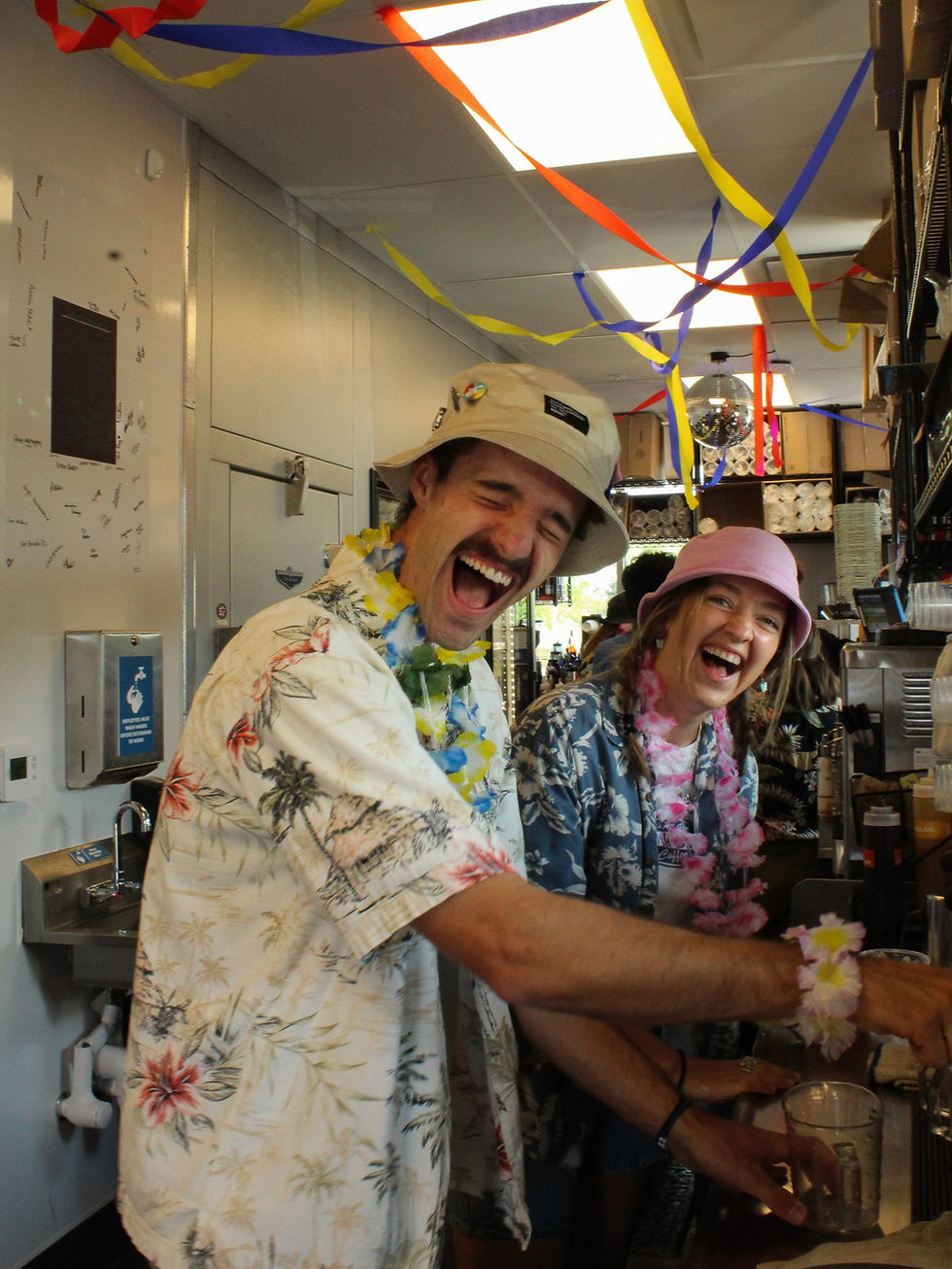 Dutch Bros doesn’t call their employees baristas, they are called broista, because they are all bros in one big happy family together. Here is Tyler Rowe, left, and Kierra Saunders, right, slinging some shots and making coffee at the Timnath, CO stand on Friday, June 13, 2025.