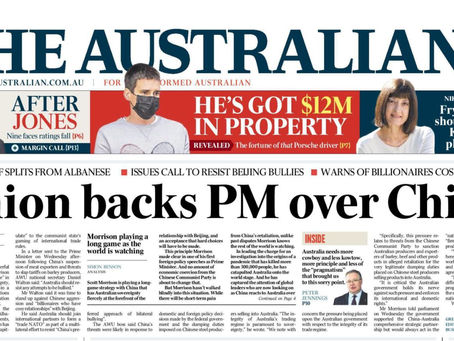 THE AWU SUPPORTS PRIME MINISTER ON CHINA