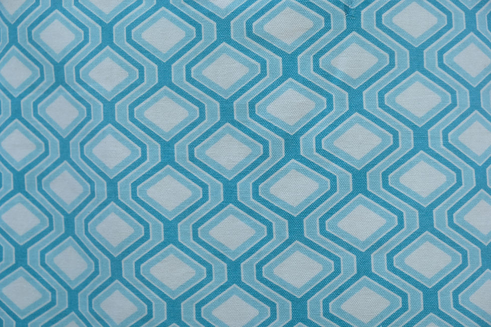 Thumbnail: Aqua Retro Geometric Print Dress