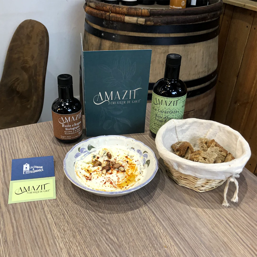 Labneh aux huiles Amazit en collaboration avec La Cabane à Fromages à Ancenis