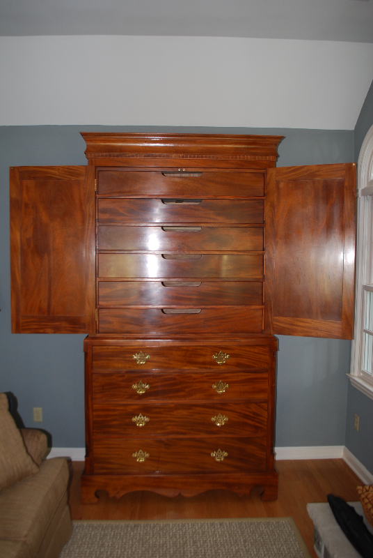 Genuine Mahogany Highboy