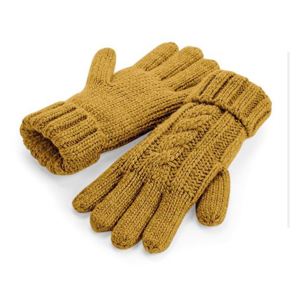 Thumbnail: Melange Cable Knit Hat/Gloves/Scarf 