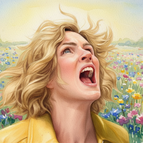 Carol yelling Pluribus