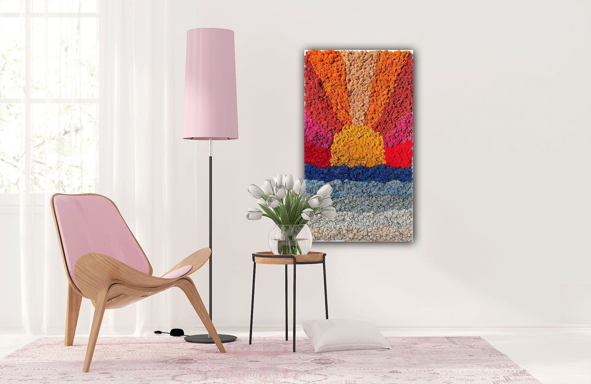 Moosgemälde "SUNRISE"