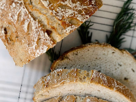 Roasted Garlic & Rosemary Gluten Free Sourdough Bread