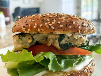 Spinach-Feta Turkey Burgers