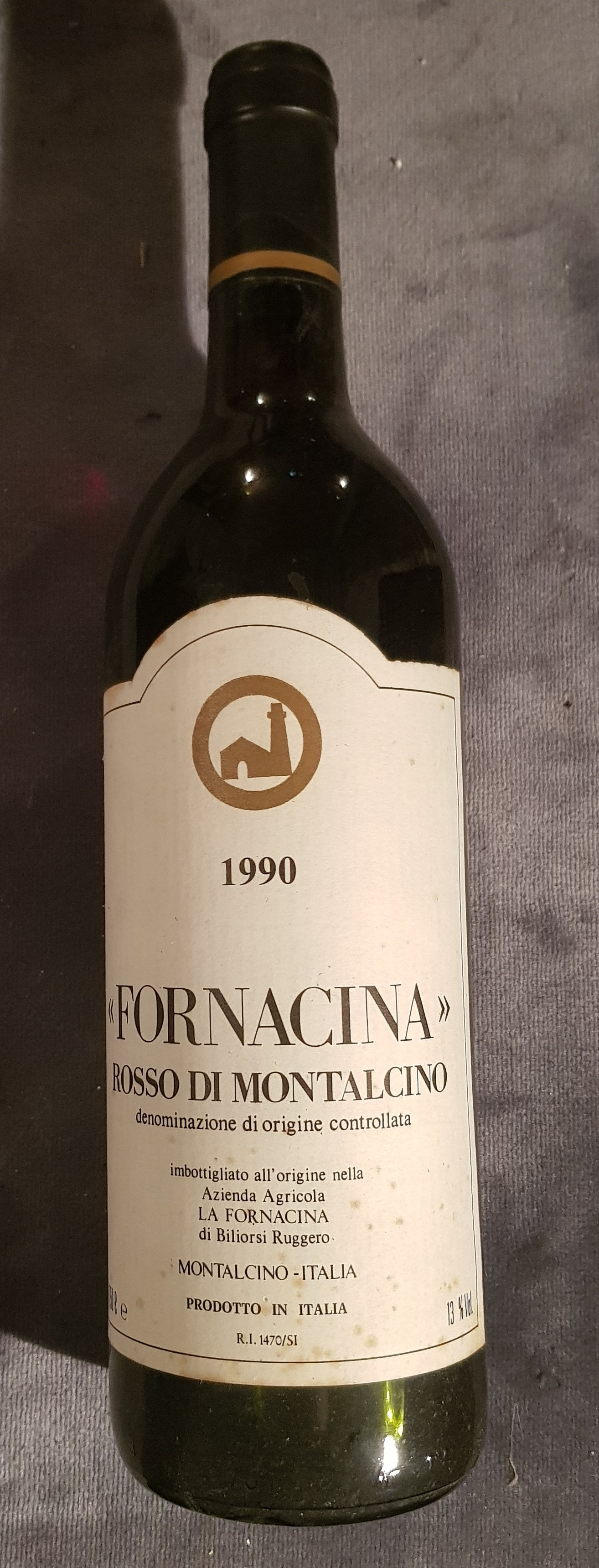 Vino rosso Rosso di montalcino 1989 -1990