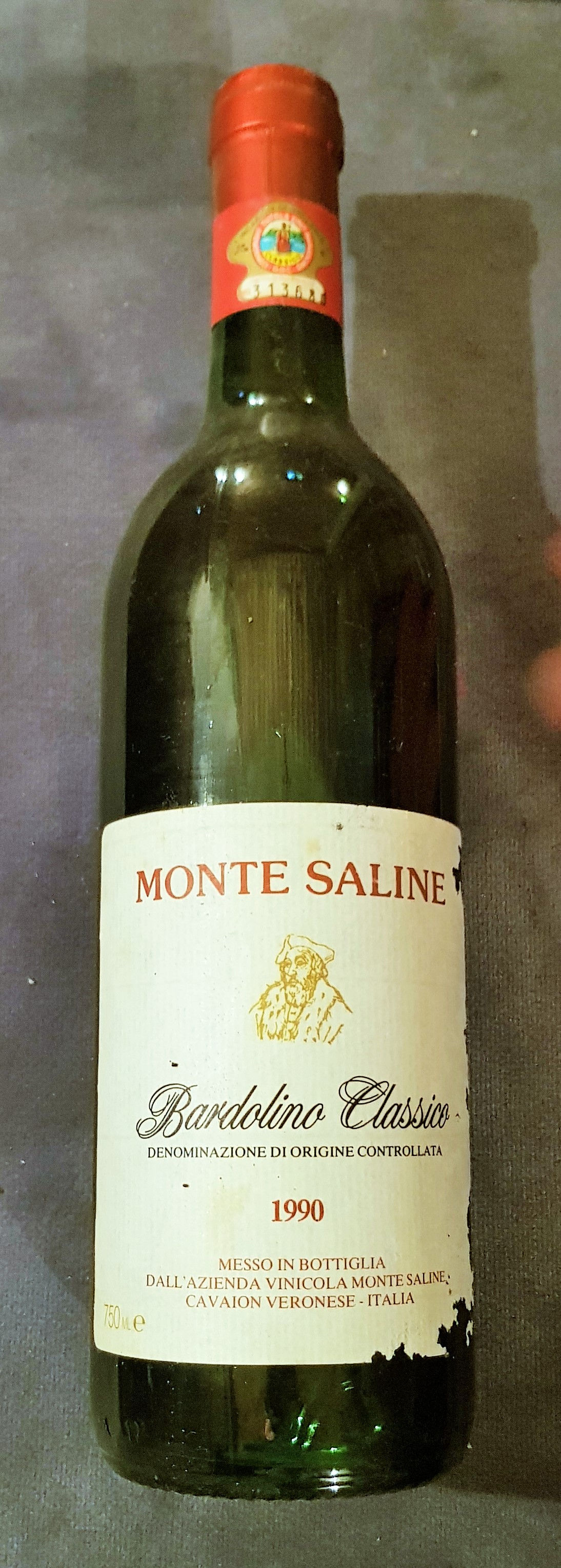 Vino rosso Bardolino classico 1990