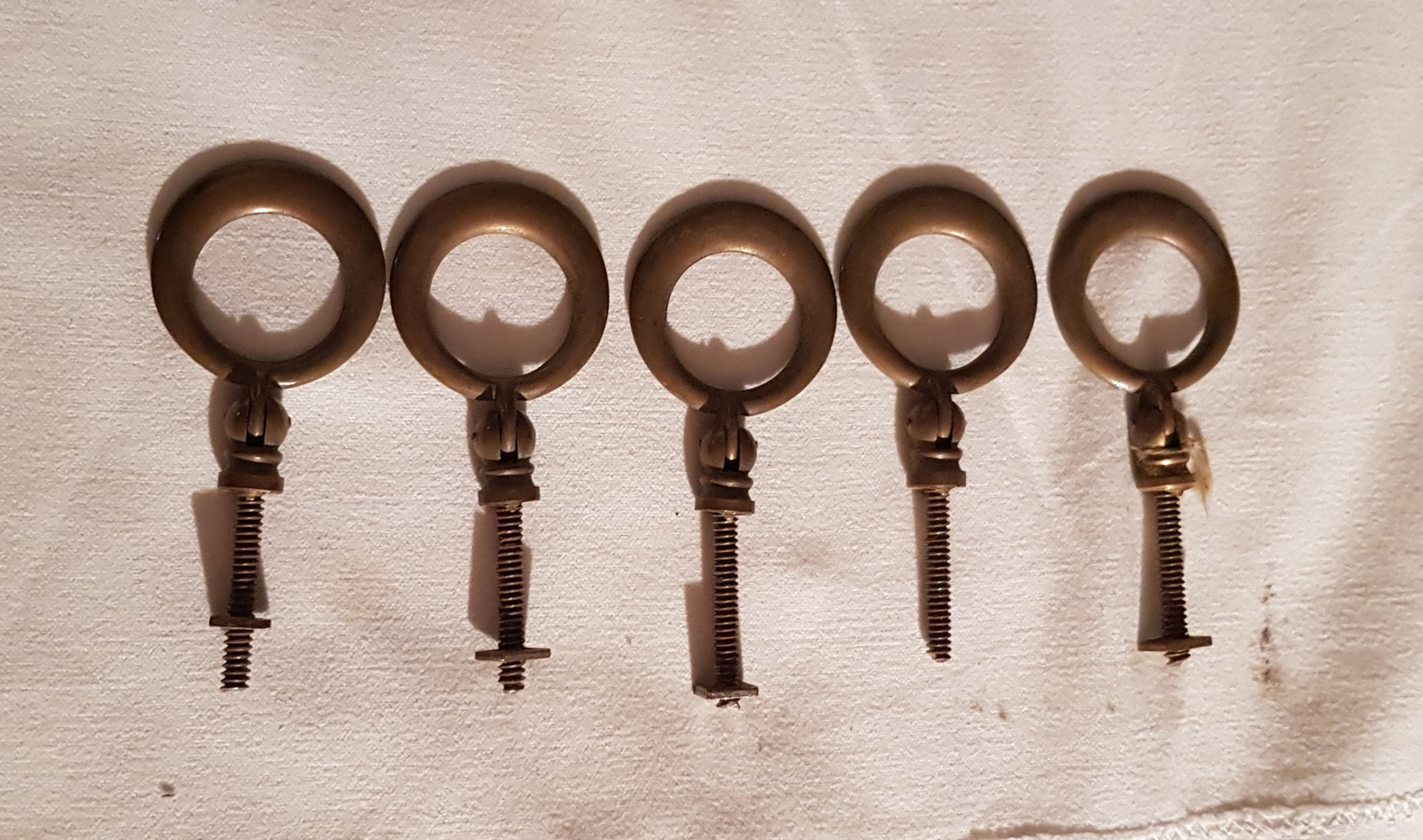 Sei maniglia a occhiello antiche