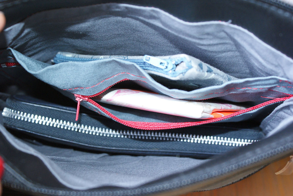 Miniaturbild: Tasche Nika in rot-grau