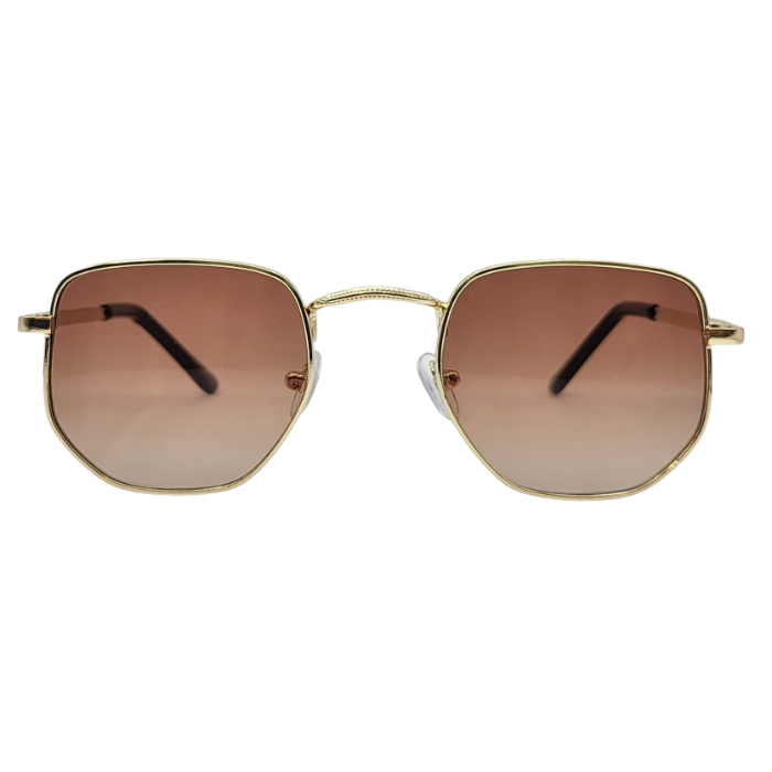 Front view of kids brown gradient square sunglasses