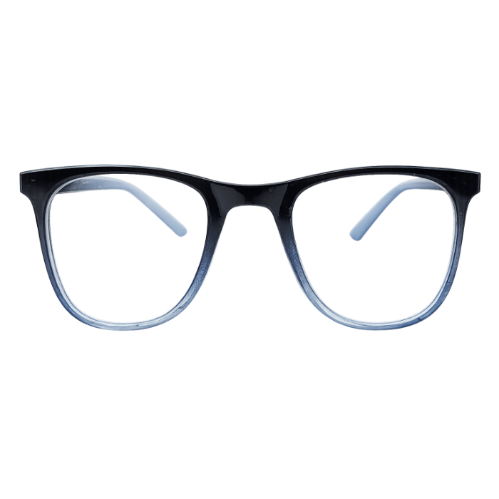 Black crystal gradient eyeglasses front view
