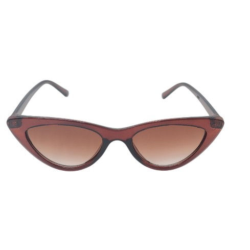 Brown cat-eye sunglasses with gradient lenses