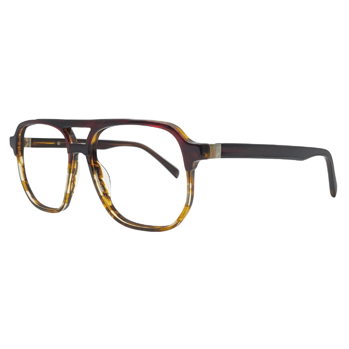 Side angle showing tortoiseshell pattern and frame design