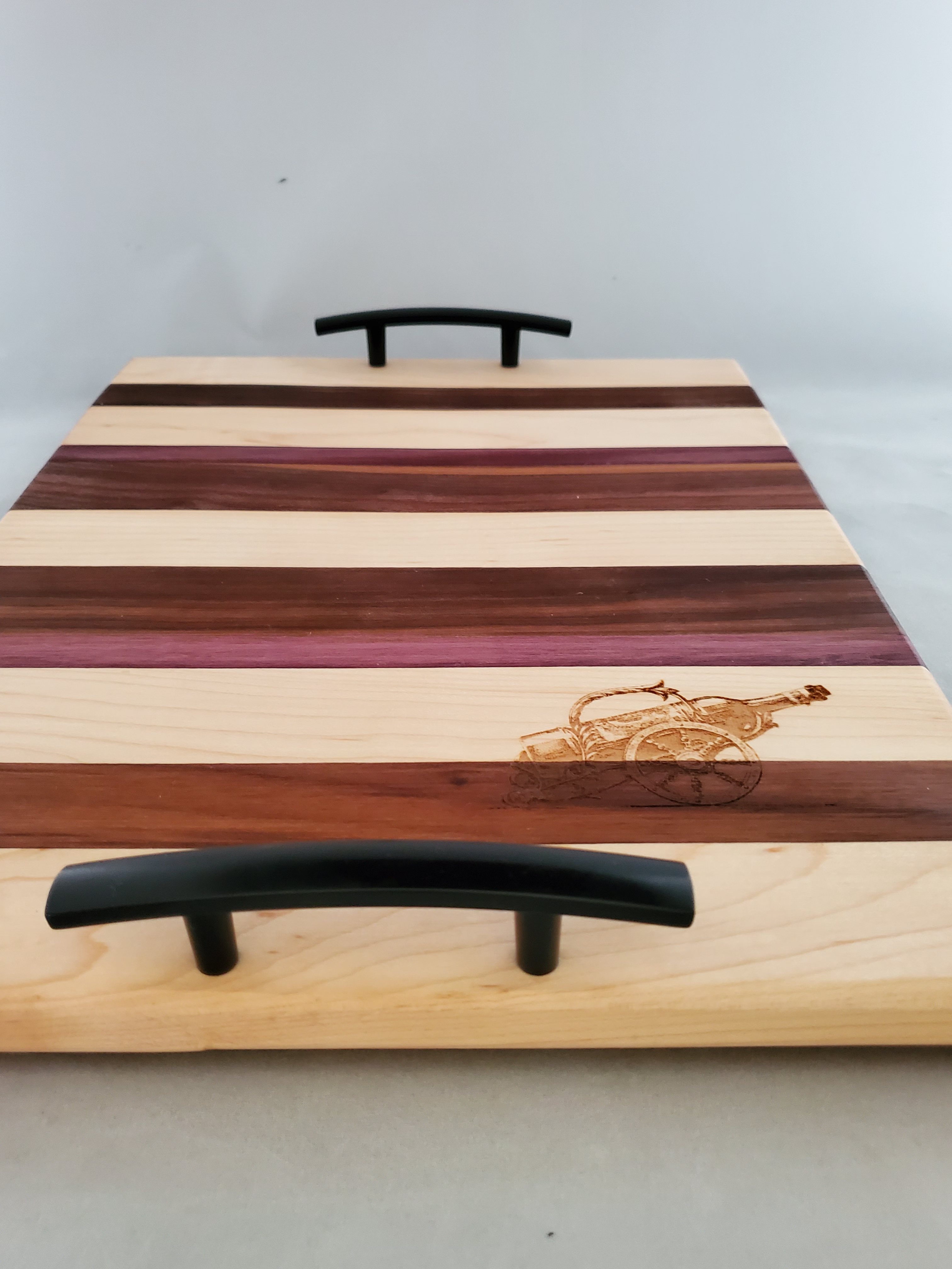 Wooden Charcuterie Board With Handles Wood Cutting Board Laser Engraved Wine B Website