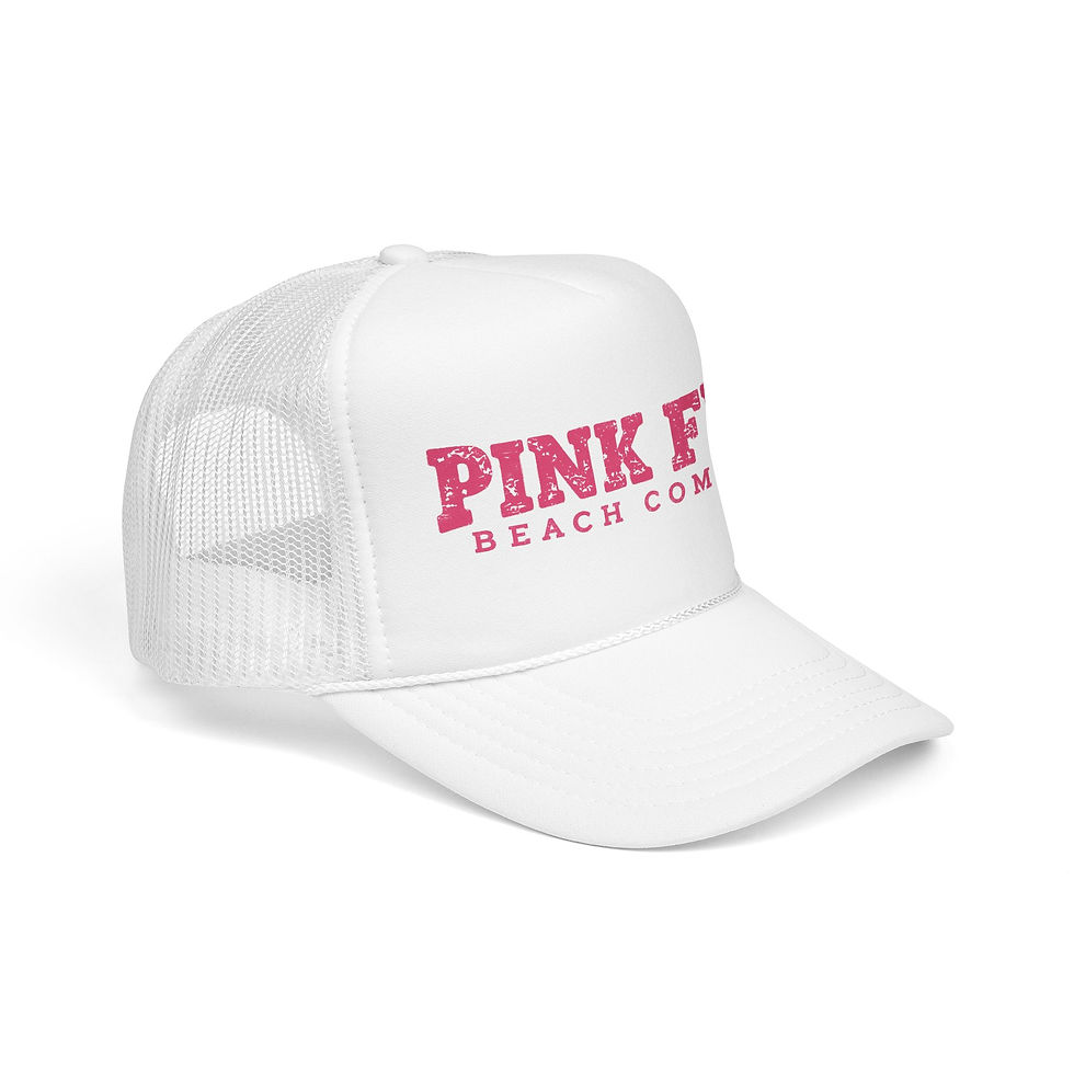 Thumbnail: Trucker Hat — Pink Fish Beach Company Foam Trucker Hat