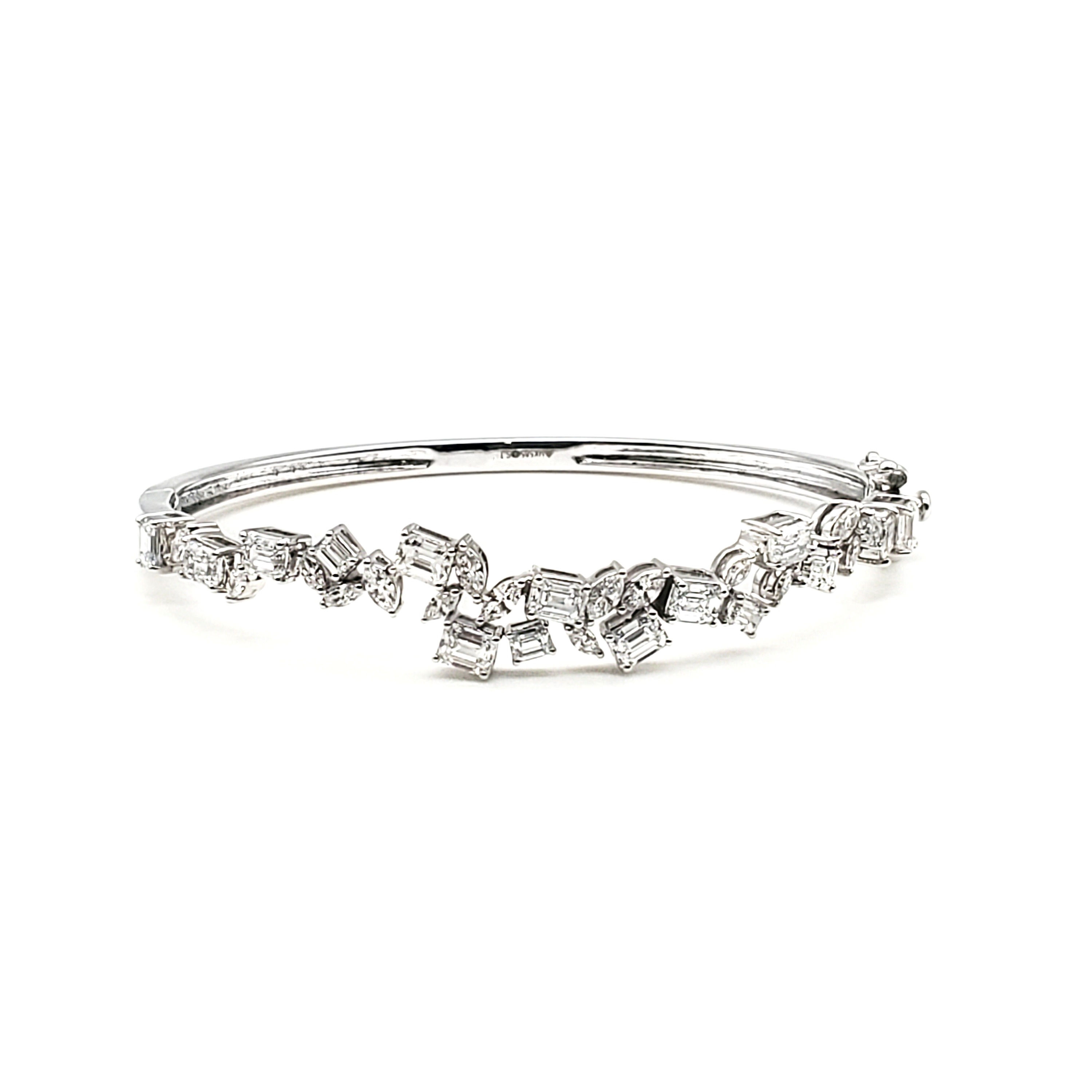 Emerald & Marquise Cluster Bangle