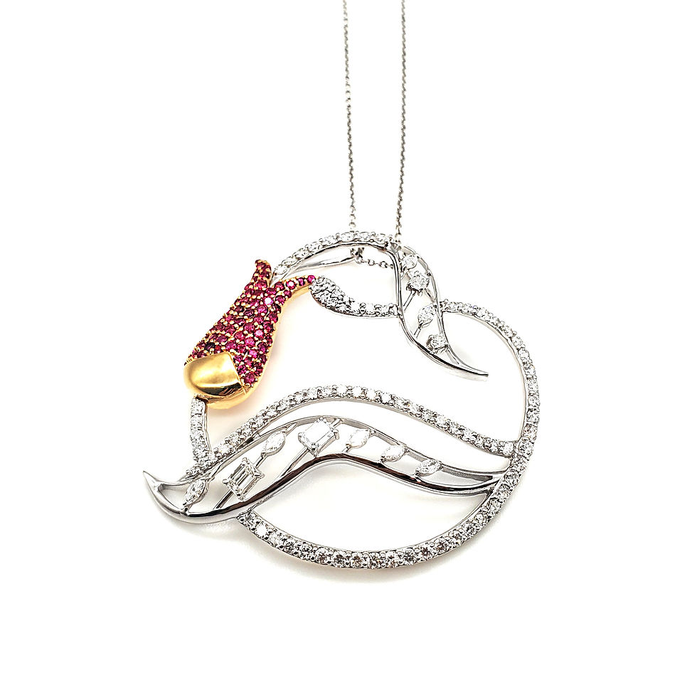 Tulip Blossom Diamond Pendant