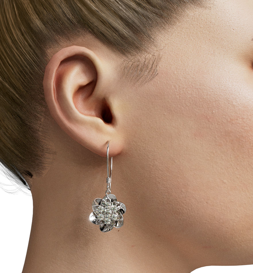Flower Dangle Earring