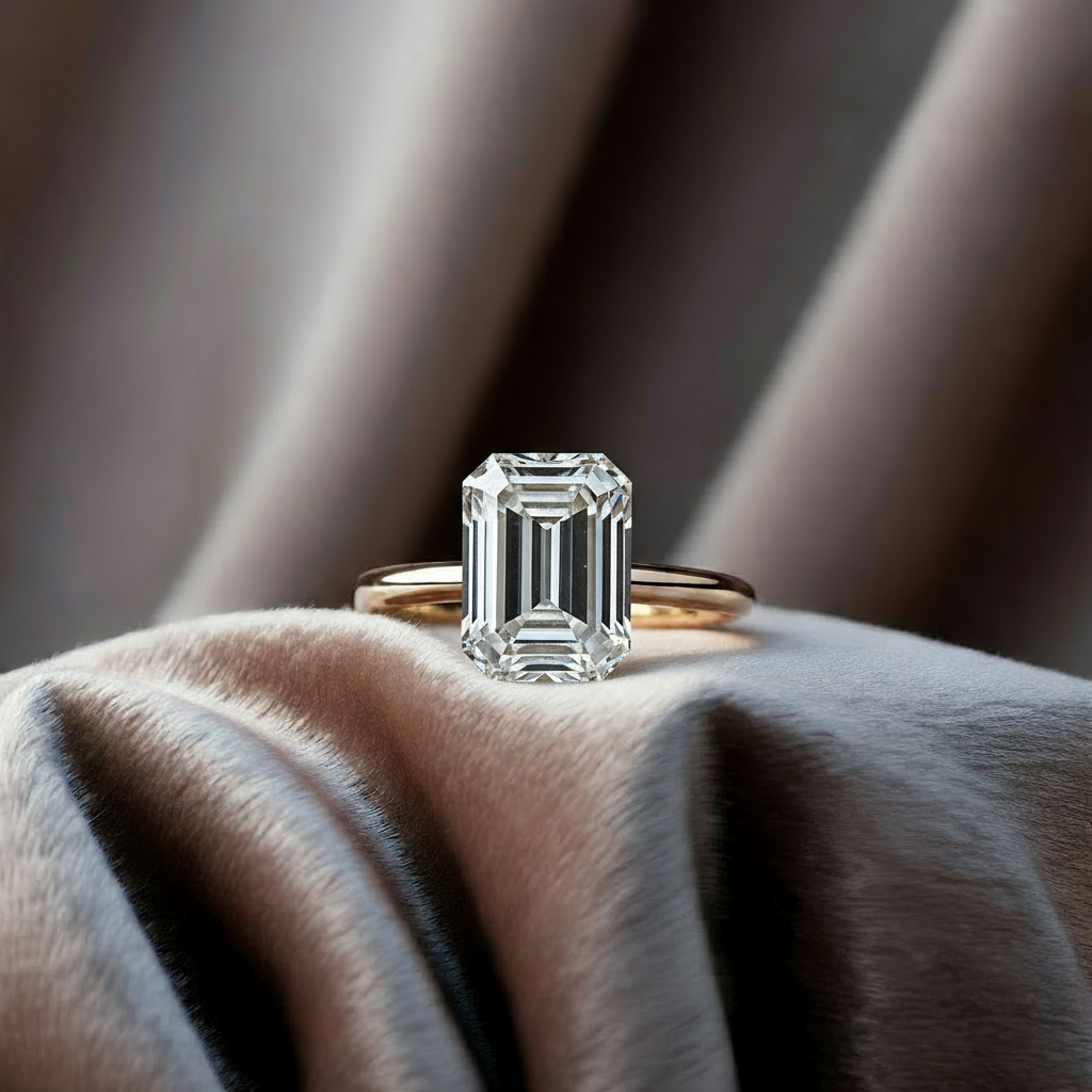 Eterna Éclat Emerald Diamond Engagement Ring