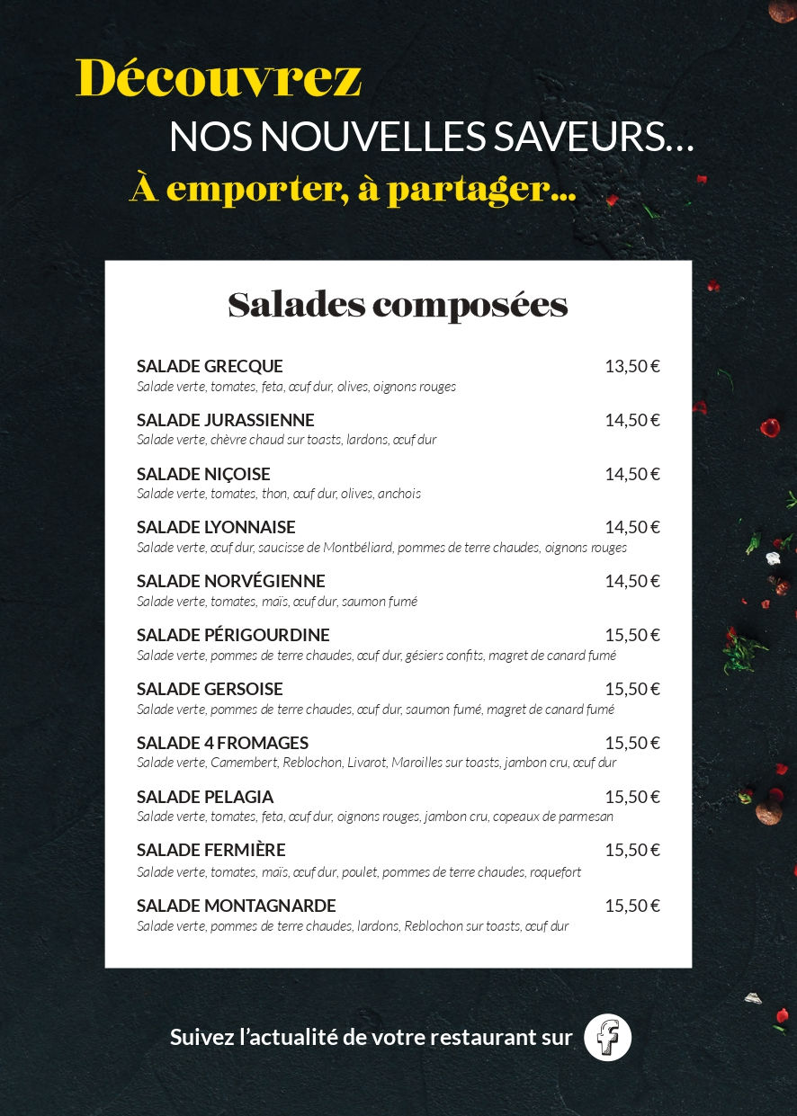 Menu à emporter le Drakkar page 2