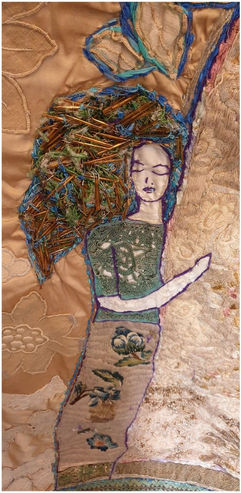 Gaïa et l’Enfant aux Cheveux Bleus - 1m00 x 1m73   