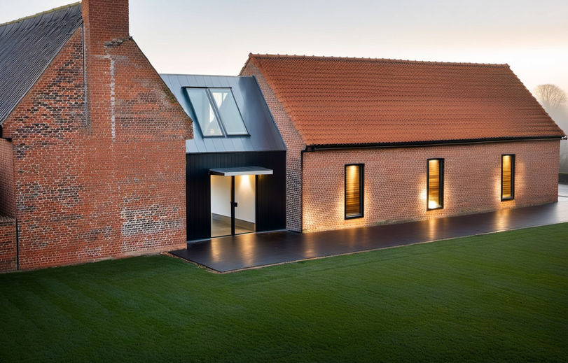 Grade II listed farmhouse conservation and modern Norfolk