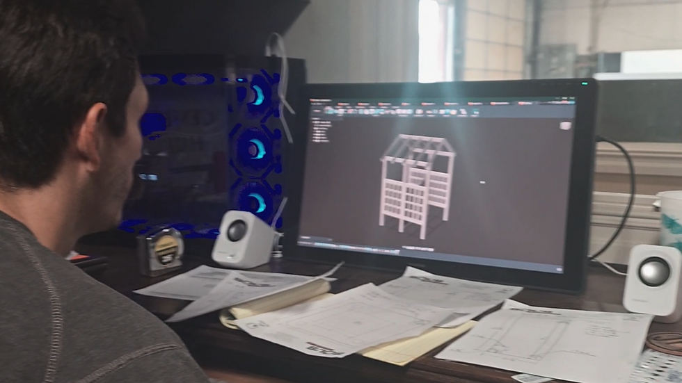 Designer working on digital design Monroe LA 3D modeling.