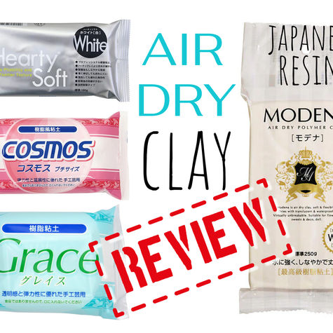 Japanese resin air dry clay review (Cosmos, Grace, Modena Color & Hearty)