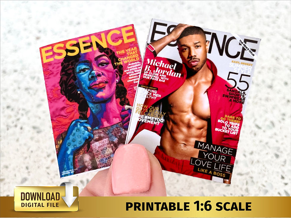 men ESSENCE 1:6 scale doll MAGAZINES periodical journal doll house for Barbie