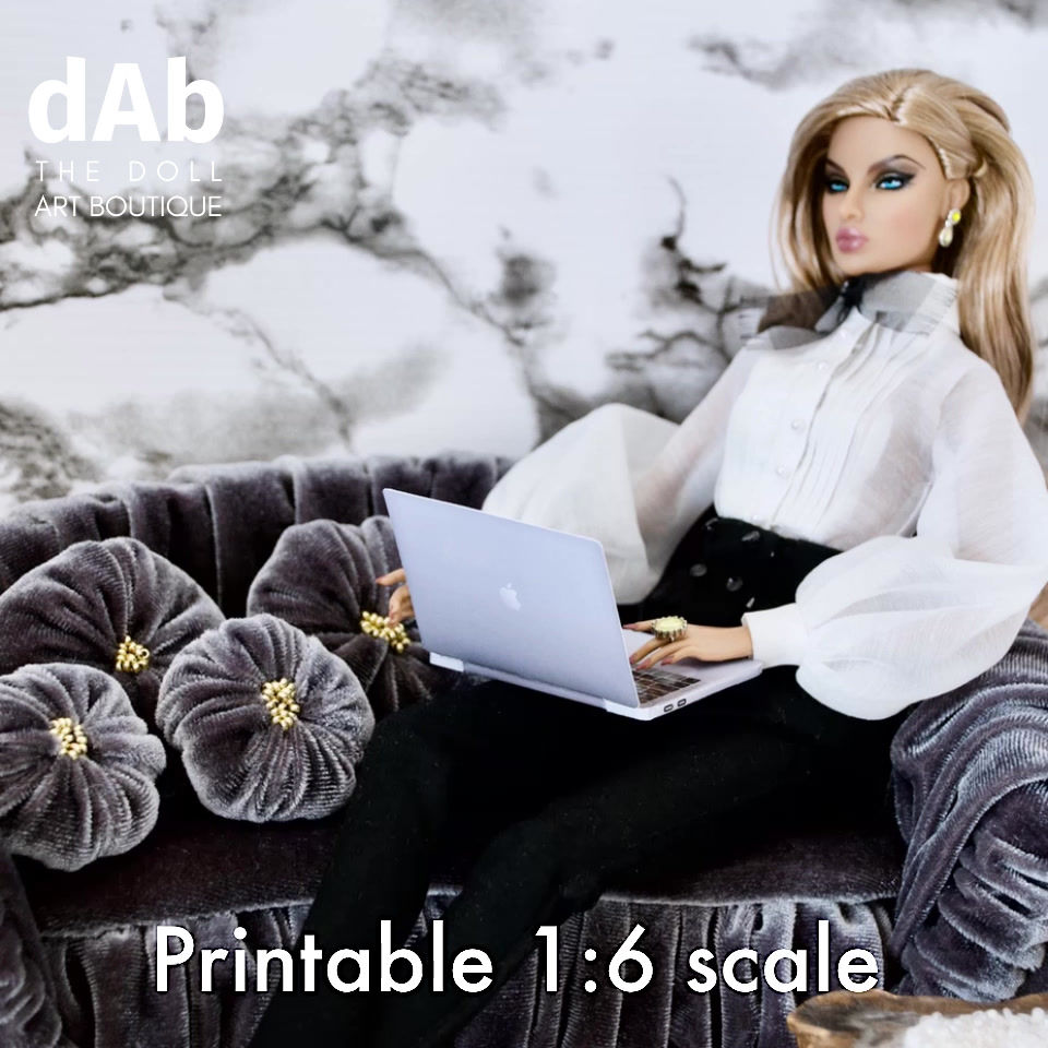 Thumbnail: LAPTOP printable miniature computer notebook 1:6 scale