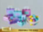 Macaron box bag 1:12 scale miniature packaging french dessert cookies