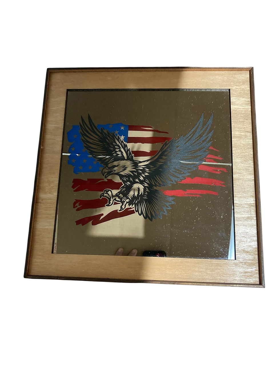 Thumbnail: Custom patriot Eagle Mirror sign/ light up wall hanger signs