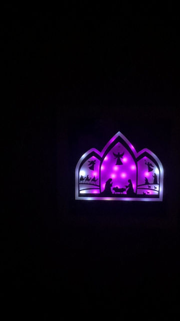 Thumbnail: Custom baby Jesus Mirror sign/ light up wall hanger signs