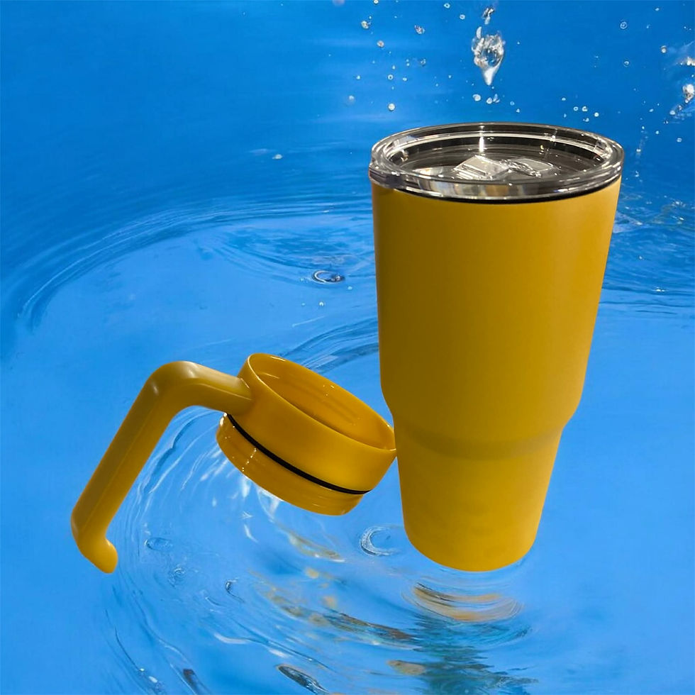 Thumbnail: 30 oz powder coated tapered tumbler with leak proof lid