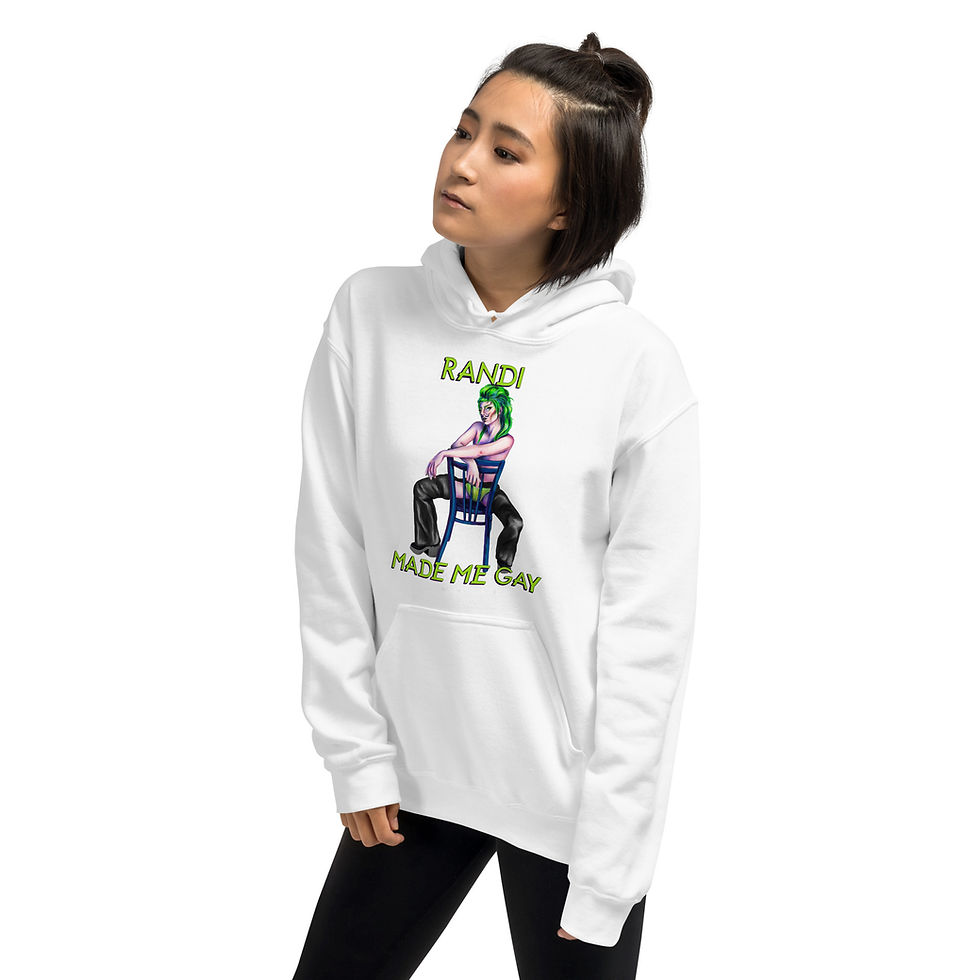 Thumbnail: Hoodie (Design on front) [Randi Made Me Gay]