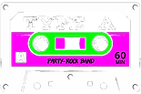 90s 2000s Party Cover Band | Austin TX | Type A Neon Cassette Tape Logo