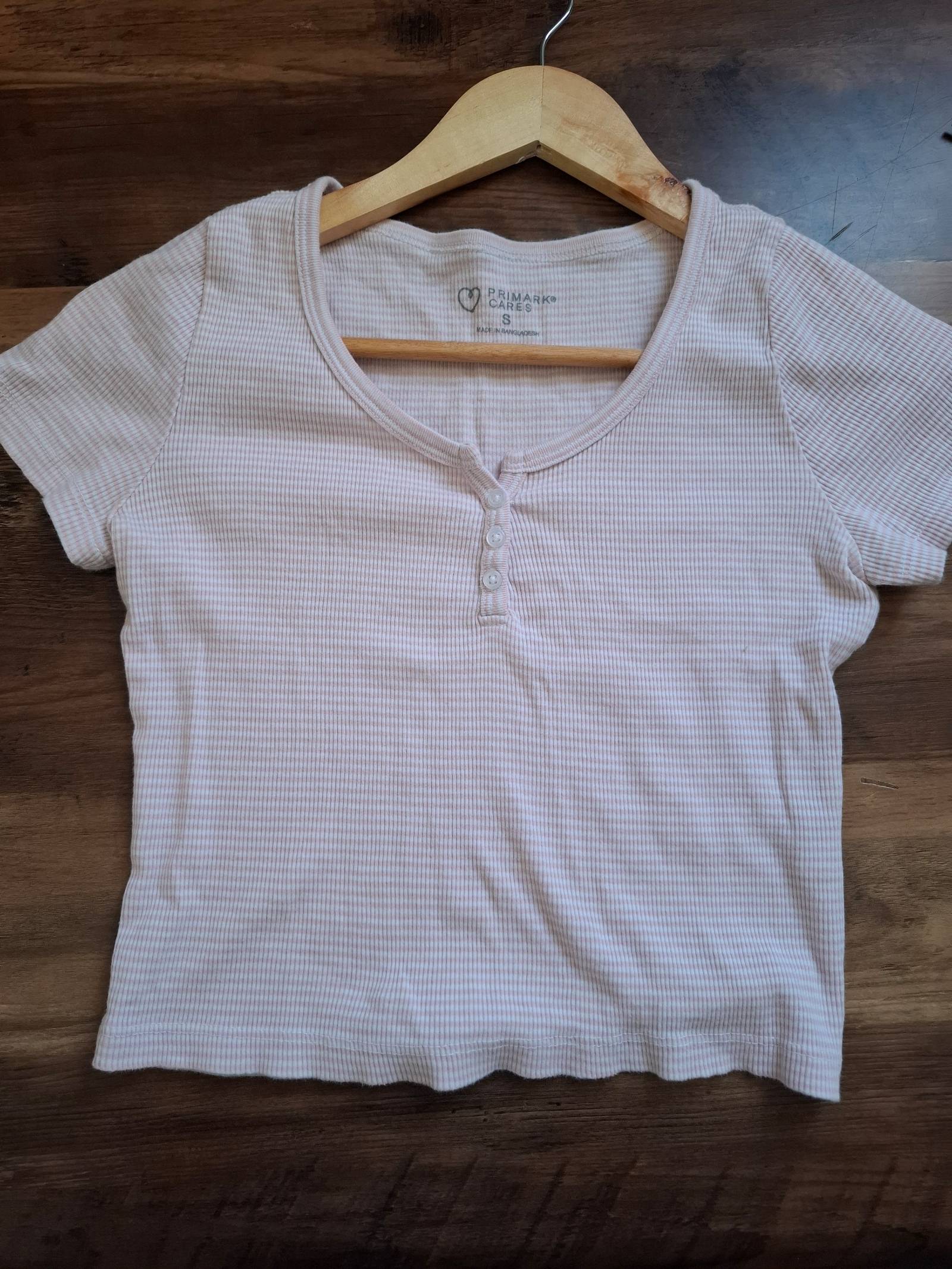 T-shirt côtelé boutonné Primark Cares - Taille S