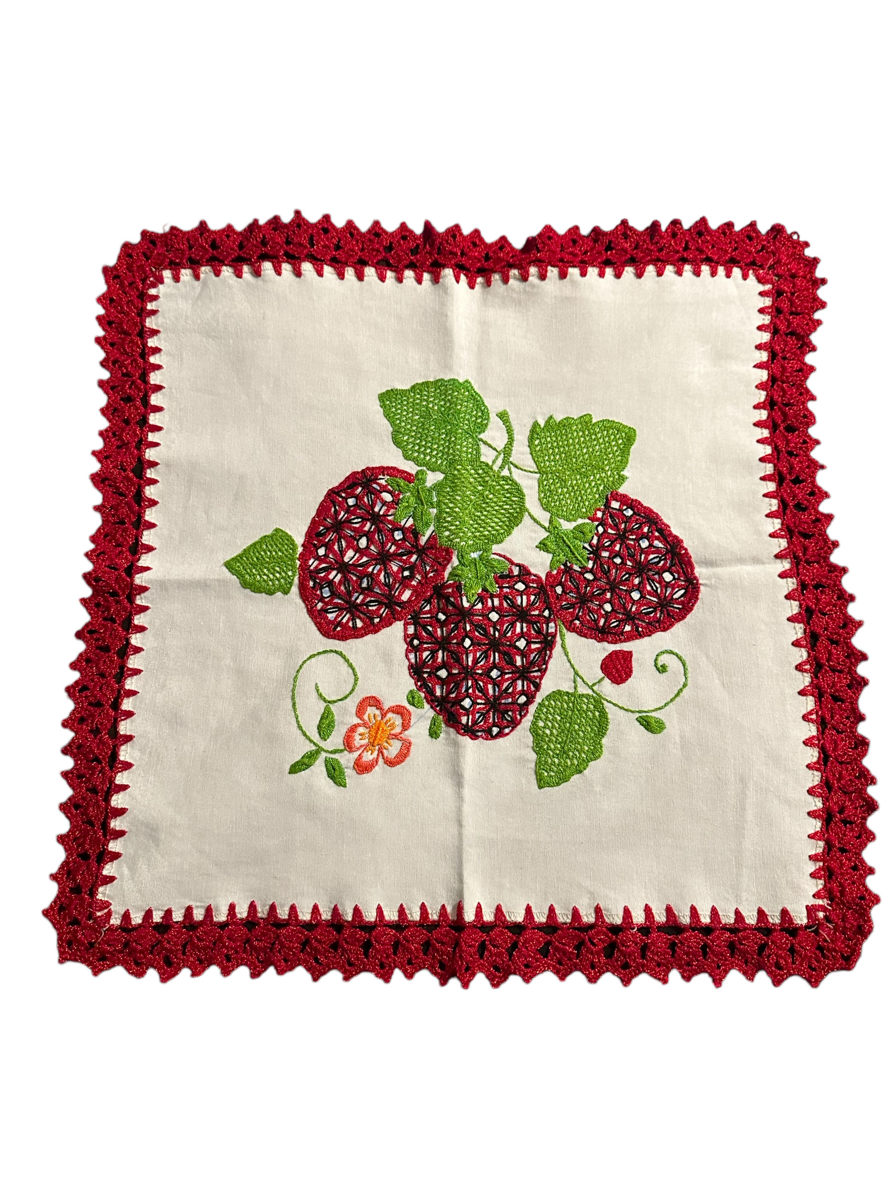 Hand Sewn Strawberry Cloth/Decor