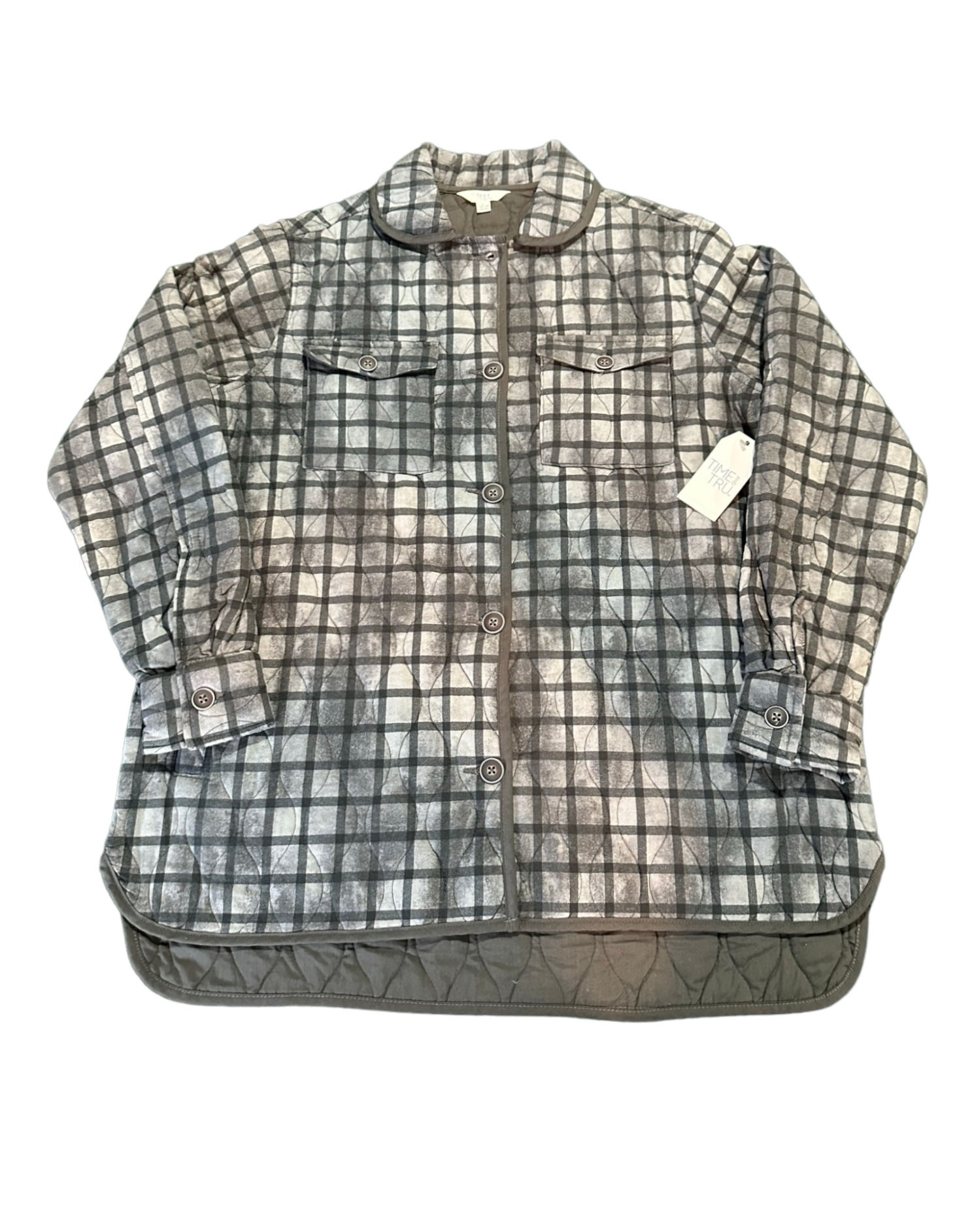 Time & Tru Quilted Flannel Jacket